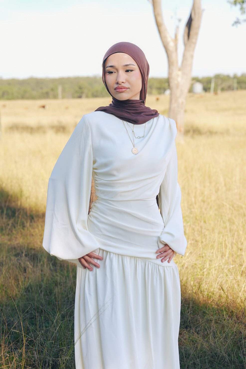 Amoura drape dress