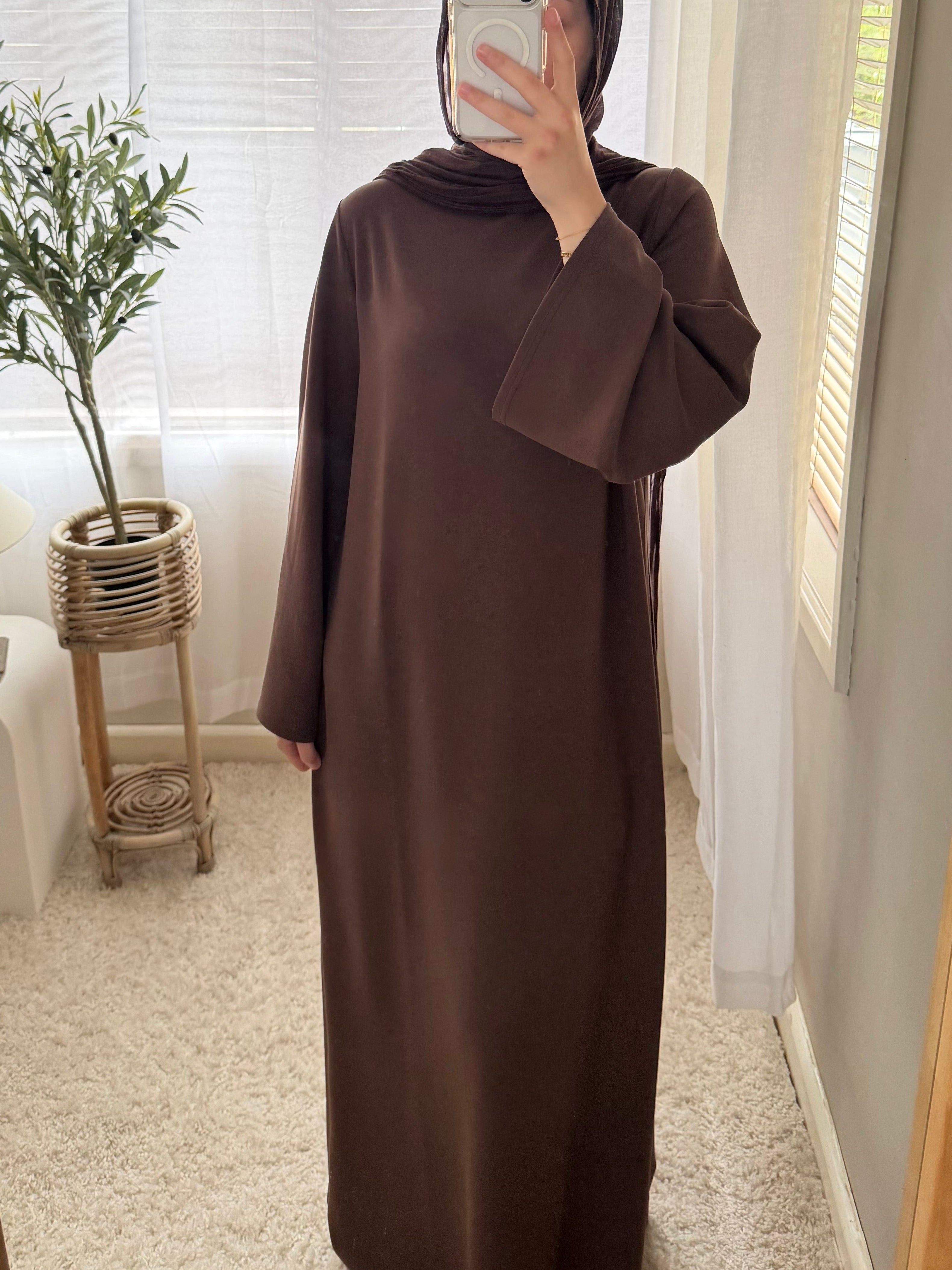 Wide sleeve jersey dress